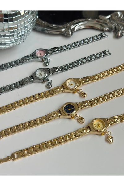 MERW Gelly Model Gümüş Pembe Metal Kordon Kadın Kol Saati