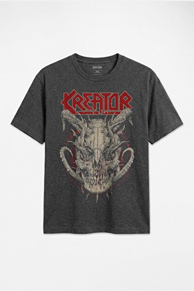Kretas Obična unisex majica sa motivom lubanje, kreatora, thrash metal muzike...