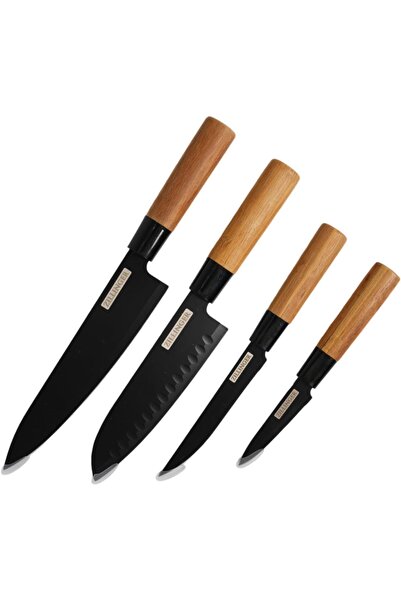 HXD Zoomlion Japanese Knife Set, 4-Piece High Carbon Stainless Steel Kitchen ...