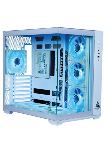 Aerstone Trion 850 Watt 80+ Bronz 7 Fanlı RGB Akvaryum Oyuncu Kasası(BEYAZ)