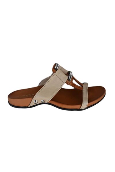 OEM Papuc modern, de culoare bej, cu talpa joasa cu forma anatomica