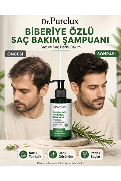 Dr.Purelux Rosemary Extract Anti-Hair Loss Care Shampoo – Repairing, Volumizi...