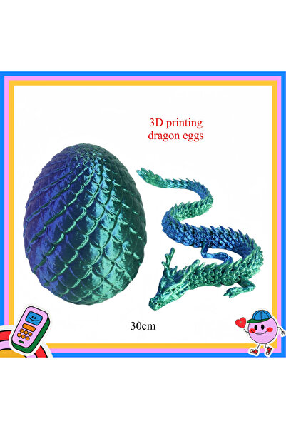 Choice6 No box-1pc 3D Printed Dragon Eggs, Containing Little Dragons, Easter ...