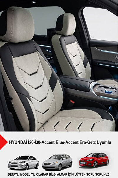 GM-DESIGN Arenza Series Luxury Car Seat Cover - (Compatible with Hyundai İ20-...