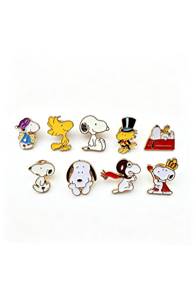 Choice Bandai 9pcs brooch 9pcs Snoopy & Woodstock Brooch Set Classic Cartoon ...