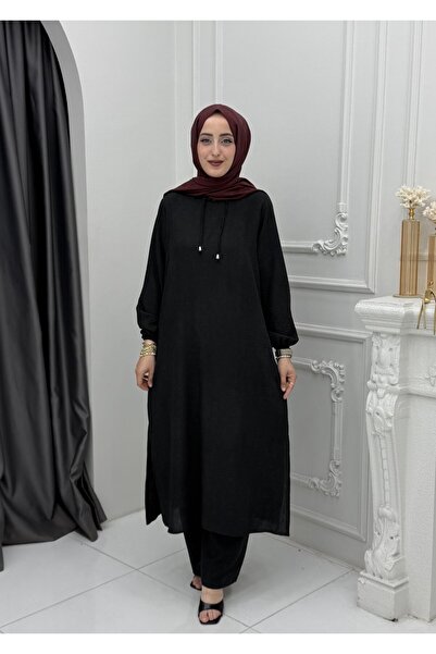 Generic Brand Şule Suit Black Stylish Women's Two-Piece Suit Elegant and Mode...