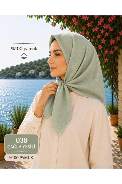 ÖZGÜRELLER وشاح مصنوع من القطن بنسبة 100%، مقاس 100×100 سم