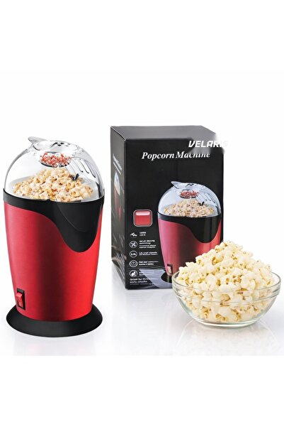 Velaris Aparat de făcut popcorn, 1200W, capacitate 2.5L, fără ulei, roșu