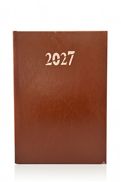EKM Leather-Bound Eco 2027 Lined Daily Agenda 14X20 (Weekends on One Page)