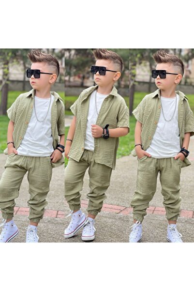 jana baby Men's 3-Piece Muslin Set