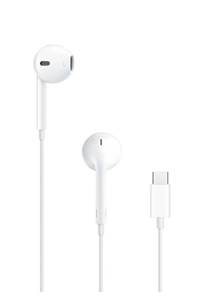 Appla سماعات أذن آبل مع منفذ USB-C باللون الأبيض