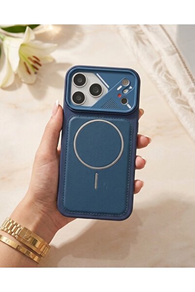 KILIF HOUSE Iphone 17 Pro Max Uyumlu Cyber Geometrik Kamera Korumalı Deri Yüz...