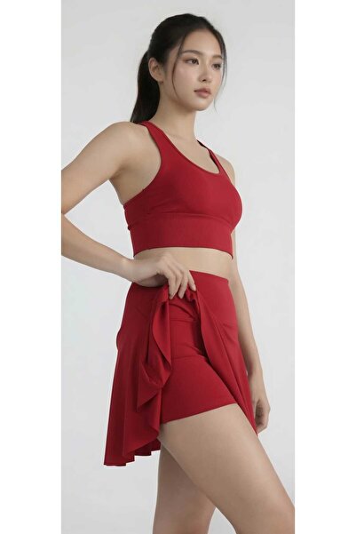 Sea Queen kadın günlük Spor koşu Şortlu Etek Yüksek Bel toparlayıcı hızlı kur...