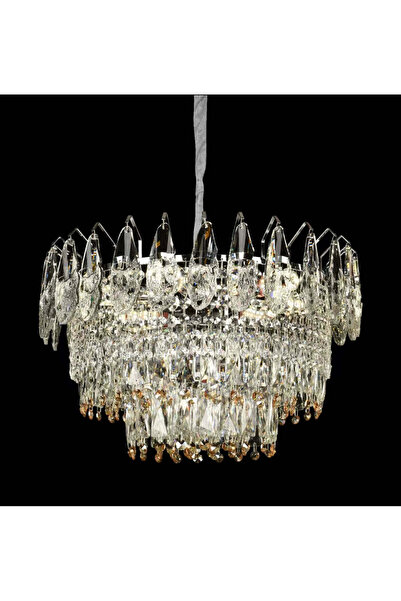 OEM Кристален полилей MAJESTIC Eleganza, 9x E14, диаметър 50 см, гланциран хр...