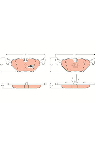 TRW Set Placute Frana Frana Disc Bmw 3/Z1 Roadster Mg Mg 6 1988-2017