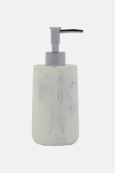 Trio Glass Soap And Lotion Dispenser Pump, Off White