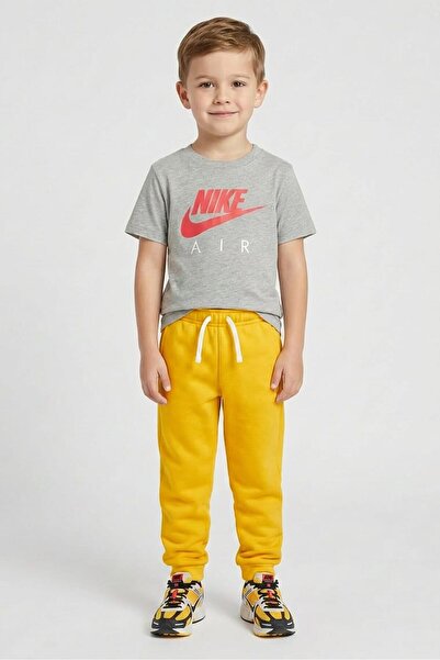 Nike Kids Boy Sportswear Fit Short Sleeve Brand Logo Outdoor T-Shirt, Dark Grey