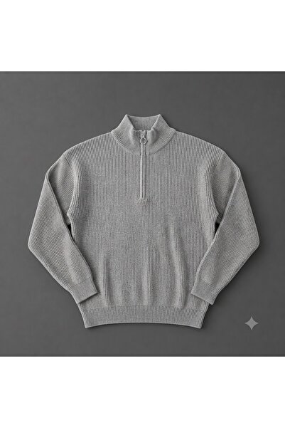 zs zaos fashion Men's Long-Sleeved Stand-Up Collar Thick Knit Sweater Casual ...