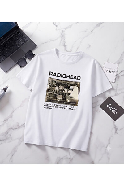 UNCİA OUTDOORS Γυναικεία Ανδρικά unisex μπλουζάκια με στάμπα RADIOHEAD, υπερμ...