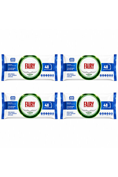 Fairy 4-Piece Universal Cleaning Wipes XXL with Vinegar and Jasmine Scent, 10...