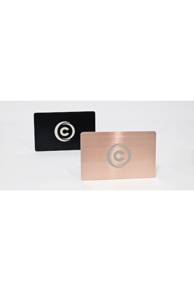 OEM Carte de vizită digitală metalică premium cu cip NFC și cod QR, 85x54mm, ...