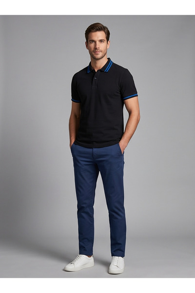 Collezione Erkek Polo Yaka %100 pamuk Regular Polo Yaka Tshirt