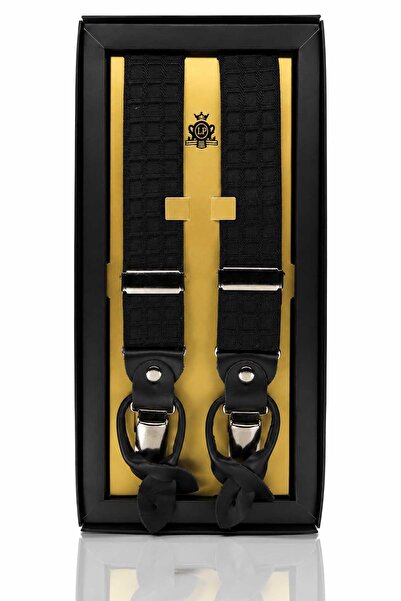 Kravatkolik Suspenders - Black - Jacquard