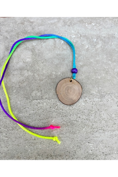 GENCATELİER Handmade Wooden Mandala Pendant - Measurements Are Shown in the Images