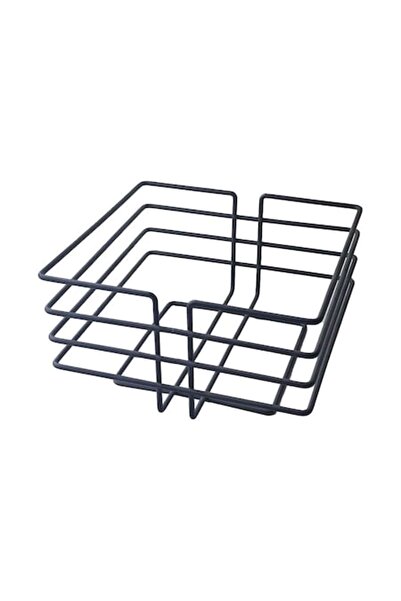 flores Metal bread holder, square, matte black, SM039B, 210 x 200 x 110 mm