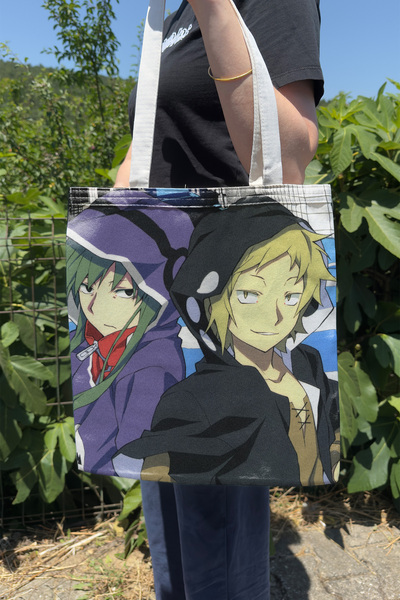 ZipZap Kagerou Project V1 Geantă de pânză cu imprimare pe două fețe, de vară ...
