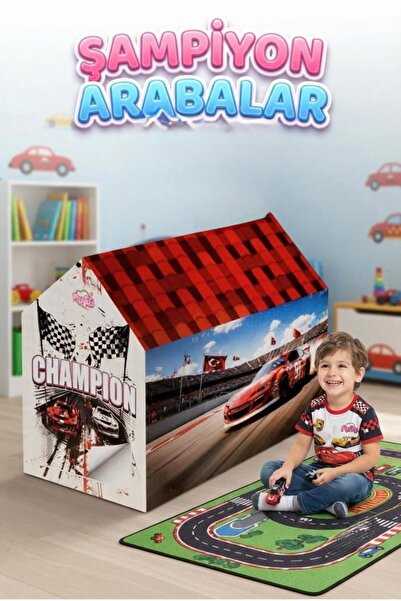 Tıfıl Toys Şampiyon Arabalar Çocuk Oyun Çadırı 100 x 100 CM Ev ve Bahçe İçin ...