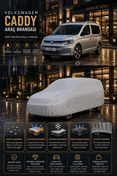 PJ & Me Volkswagen Caddy Car Cover Waterproof Uv Protection Auto Cover - All-...