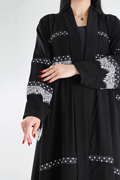 YOU ABAYA Abaya Rine Royal Crepe Fabric Triple Cloche Cut |   Black