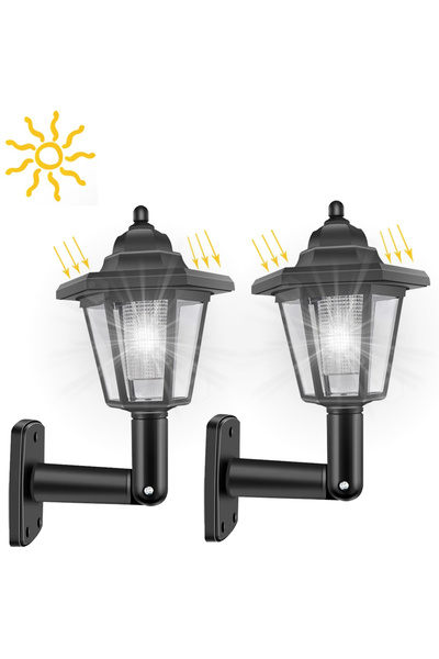 Choice A 2Pcs Solar Outdoor Light Garden Sunlight Wall Lamp Home Villa Balcon...