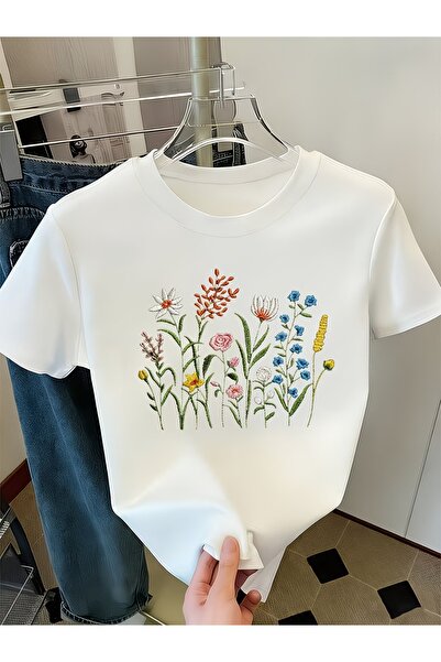puolikuu Unisex Comfortable Fit Tshrit Printed Tshirt