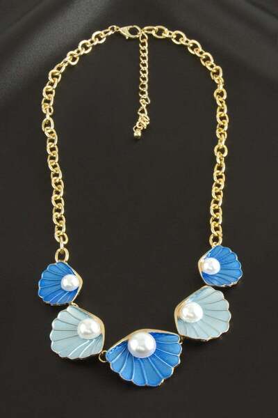 TakÇalıştır Flower Enamel Metal Necklace