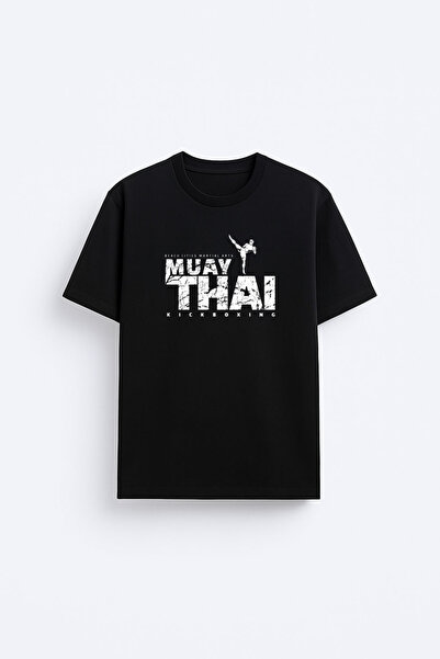 cesita Muay Thai pamučna crna majica sa printom
