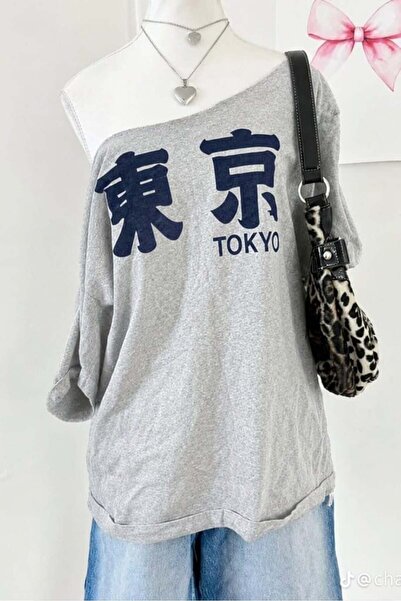 Karakedi Tricou Tokyo Y2K cu mânecă scurtă și umeri goi