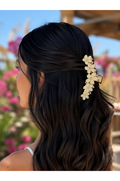 Elmosia Jewelry Pinterest Floral Hairpin Buckle 14K Large Size Korean Style H...