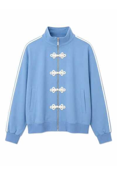 HANIQA Retro Çizgili Sweatshirt