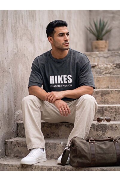 hikes Men’s Premium T-Shirt – Soft Breathable Fabric, Relaxed Fit Casual For ...