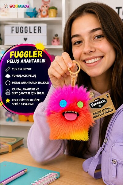 TOYFEST Fuggler Πολύχρωμο Λούτρινο Μπρελόκ Σειρά 6 Γνήσιο ZURU Συλλεκτικό Στο...