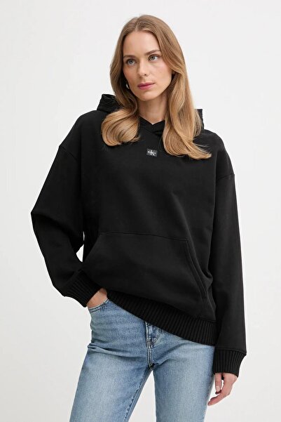 Calvin Klein Ck Lv047d232g Woven Label Peached Hoodıe Kadın Sweatshirts