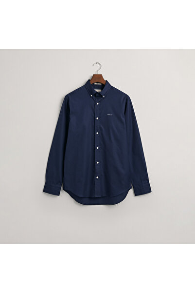 Gant Erkek Lacivert Regular Fit Düğmeli Yaka Oxford Gömlek