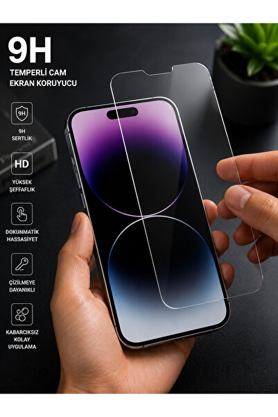 HAN Apple iPhone 16 9H Temperli Cam Ekran Koruyucu