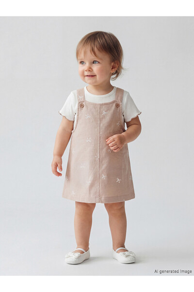 LC Waikiki Crew Neck Baby Girls' Dress and Blouse