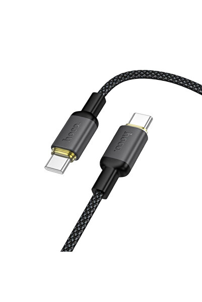 Hoco X128 Καλώδιο Φόρτισης και Δεδομένων Type-C σε Type-C, 60W, 1M - Μαύρο / ...