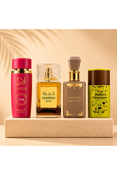 MANASIK SET 4 PARFUMURI DAMA 100ML - HUMRAH BUNI + ECLAT VANILLA + LARA CANDY...
