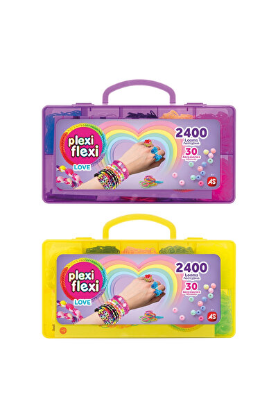 As Plexi Flexi LOVE Case 2400 Λαστιχάκια & 30 Αξεσουάρ 2 χρώματα 1 τεμάχιο