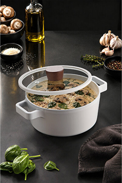 NEOFLAM Fika Ceramic Coated Induction Cookware 18 cm - White